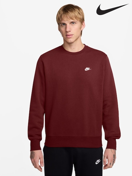 Nike Dark Team Red Club Crew Sweatshirt (G00152) | £50