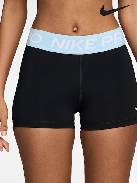 Nike Black Celestine Blue Pro 3 Inch Shorts (G00219) | £28