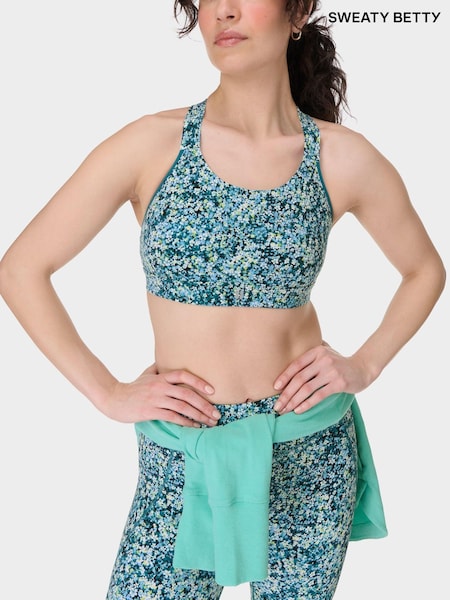 Sweaty Betty Blue Medium Power Support Sports Bra (G00507) | £45