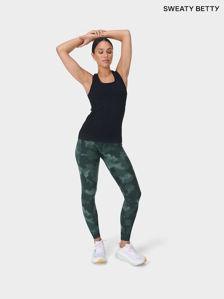 Sweaty Betty Green Full Length Power Workout Leggings (G00535) | £88