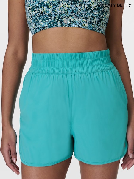 Sweaty Betty Blue 7/8 Length Power UltraSculpt High Waist 6" Shorts (G00568) | £45