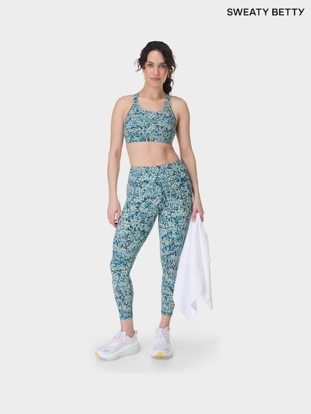 Sweaty Betty Blue 7/8 Length Power Workout Leggings (G00571) | £88