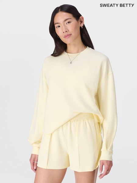 Sweaty Betty Yellow Sand Wash CloudWeight Sweatshirt (G00583) | £85