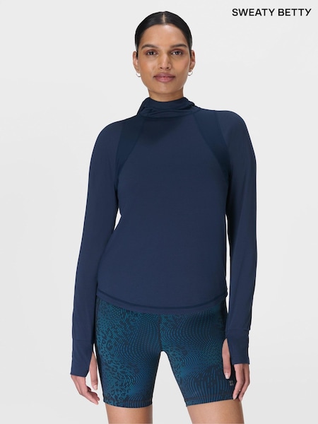 Sweaty Betty Blue Breathe Easy Hoodie (G00585) | £70
