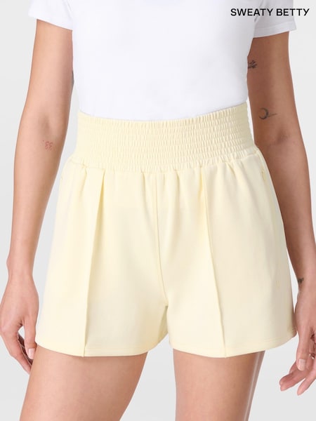 Sweaty Betty Yellow Sand Wash CloudWeight Shorts (G00607) | £55