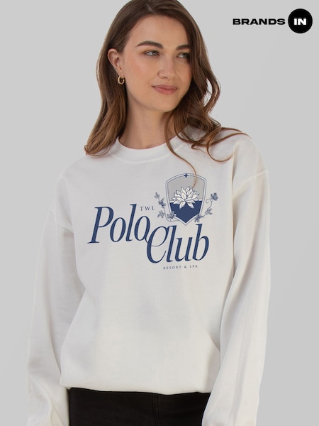 Brands In White Lotus Polo Club Women White Sweatshirt (G00780) | £36