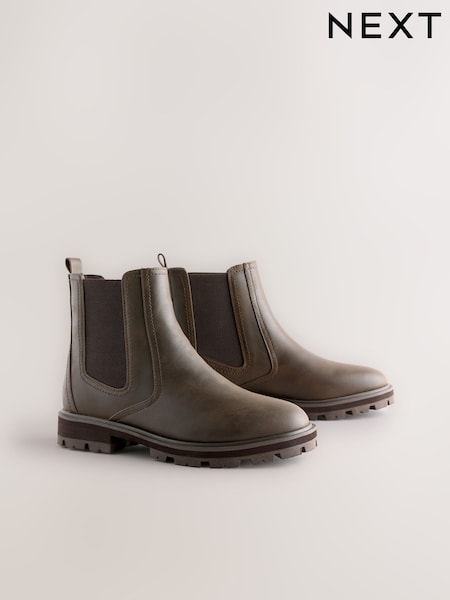 Chocolate Brown Extra Wide Fit Chelsea Boots (G00786) | £46
