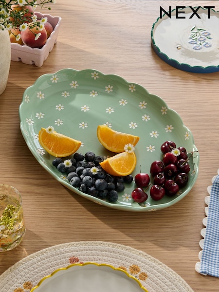 Sage Green Maisie Floral Platter (G00792) | £24