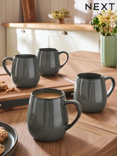 Set of 4 Green Dalton Mugs (G00894) | £28