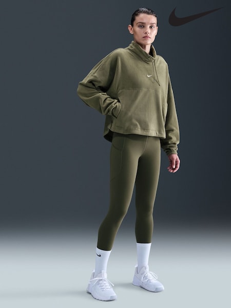 Nike Olive Green One Therma-FIT Top (G00984) | £75