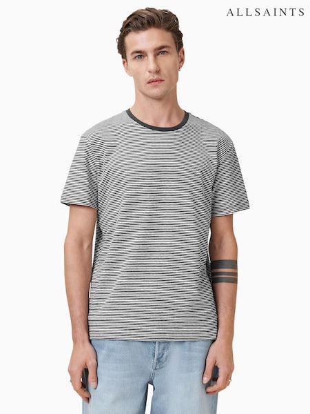 AllSaints Grey Dillon Crew T-Shirt (G01056) | £59