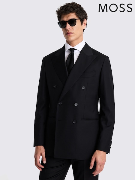 MOSS Black Italian Tailored Fit Twill Jacket (G01131) | £259
