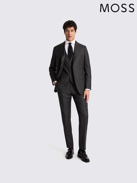 MOSS Grey Italian Tailored Fit Twill Jacket (G01138) | £259