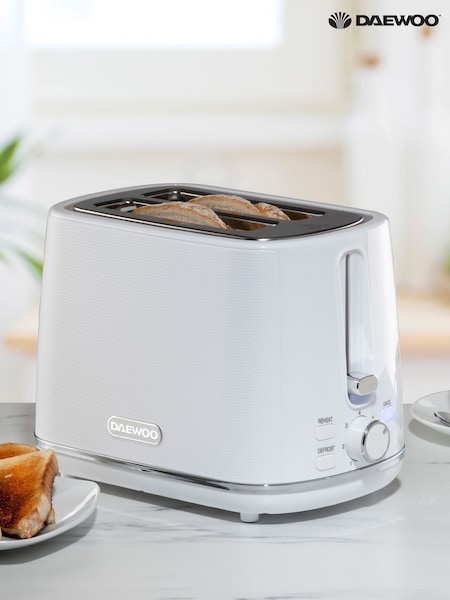 Daewoo White Stirling 2 Slice Toaster (G01141) | £35