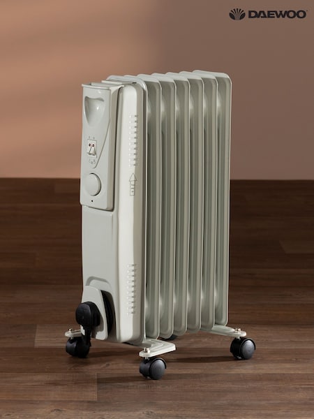 Daewoo White 1500 Watts White Oil Heater (G01147) | £40