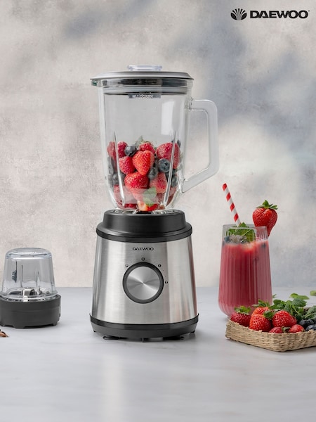 Daewoo Stainless Steel 800W Stainless Steel Jug Blender & Grinder Set (G01148) | £50