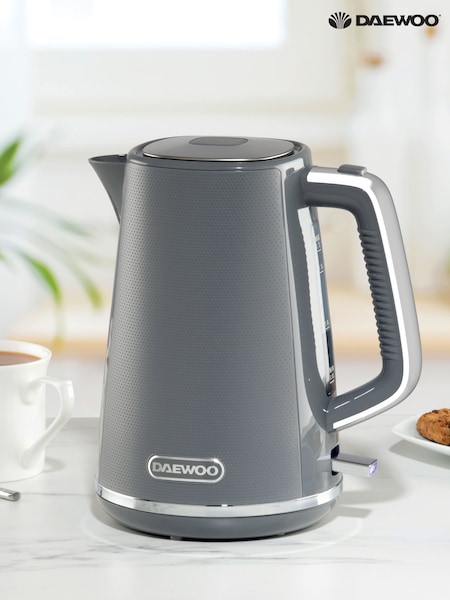 Daewoo Grey Stirling 1.7L 3Kw Jug Kettle (G01152) | £35