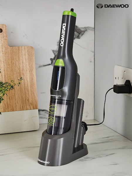 Daewoo Grey and Green Cyclone Compact Lyte 7.4V Handheld Vacuum Cleaner (G01153) | £35