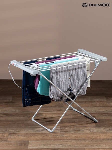Daewoo Grey Heated Clothes Airer (G01159) | £35