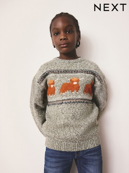 Green Hamish Christmas Jumper (3mths-16yrs) (G01245) | £18 - £24