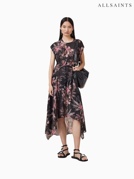 AllSaints Black Arwen Dress (G01275) | £139
