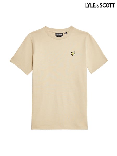 Lyle & Scott Cream 100% Cotton Plain T-Shirt (G01301) | £0