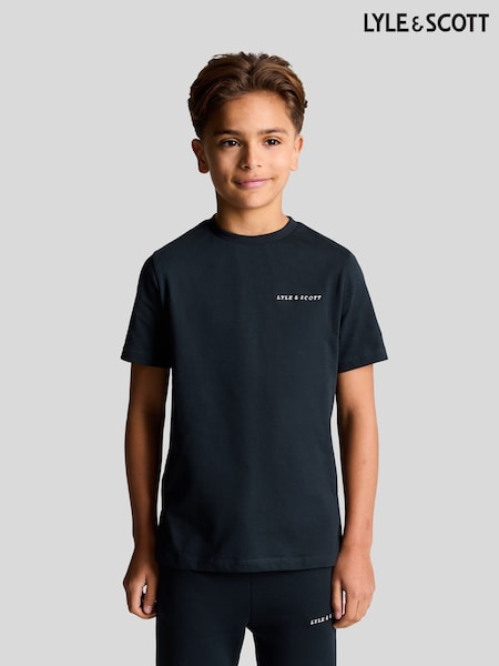 Lyle & Scott Blue Script Embroidered 100% Cotton T-Shirt (G01309) | £22 - £28