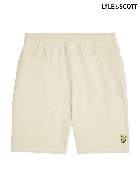 Lyle & Scott Cream Towelling 100% Cotton Shorts (G01326) | £40 - £45