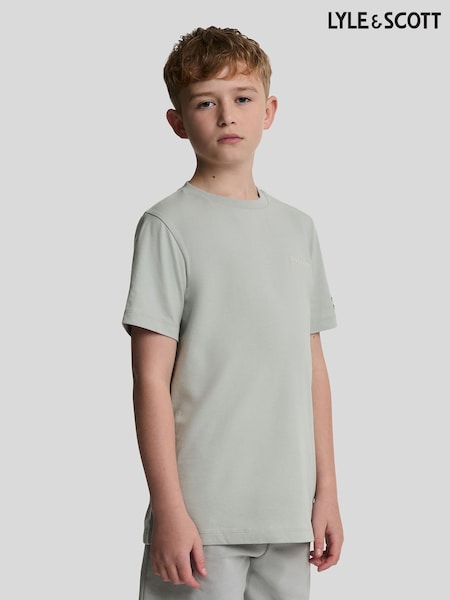 Lyle & Scott Grey Script Embroidered 100% Cotton T-Shirt (G01339) | £28