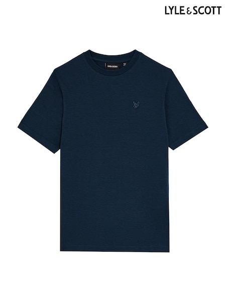 Lyle & Scott Blue Linen T-shirt (G01341) | £30