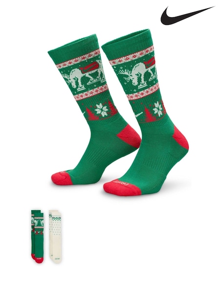 Nike Multi color Fairisle Crew Socks 2 Pack (G01352) | £17