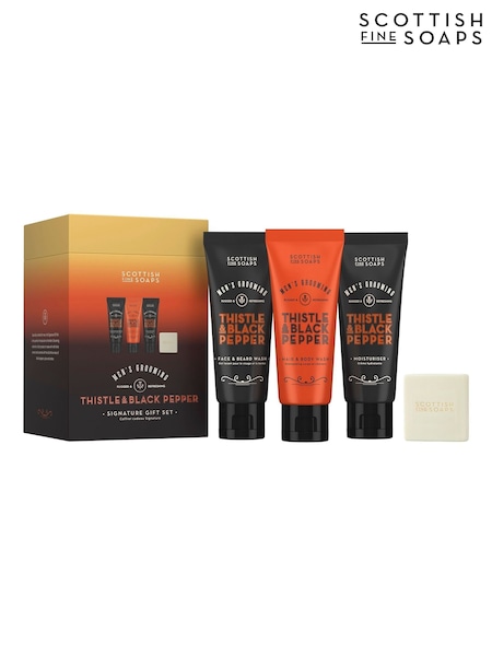 Scottish Fine Soaps Thistle & Black Pepper Signature Gift Set (G01447) | £22
