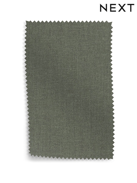 Dark Green Relaxed Linen Look Upholstery Swatch (G01508) | £0