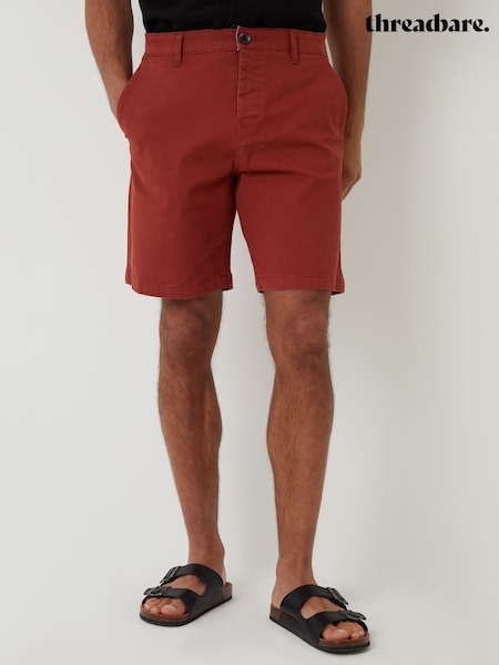 Threadbare Orange Regular Fit Stretch Chinos Shorts (G01526) | £22