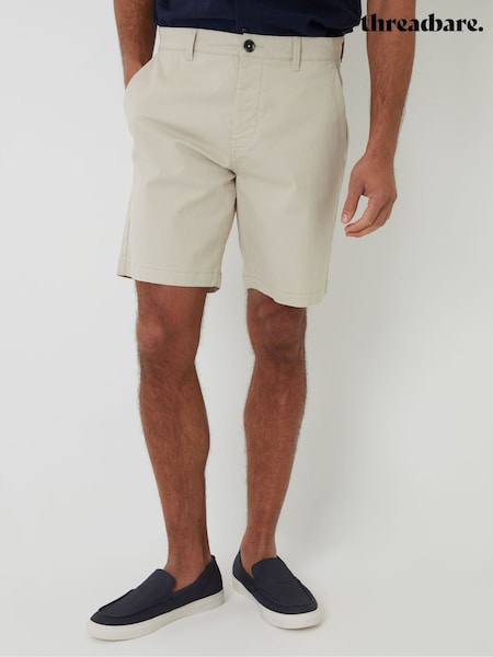 Threadbare Natural Regular Fit Stretch Chinos Shorts (G01529) | £22