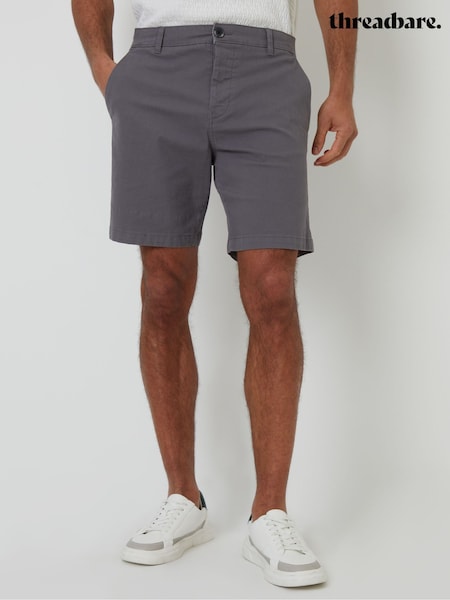 Threadbare Grey Regular Fit Stretch Chinos Shorts (G01567) | £22