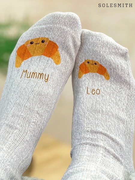 Mummy and Me Croissant Snug Socks by Solesmith (G01723) | £20