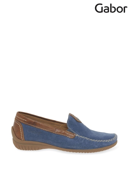 Gabor Blue California Suede Basic Casual Shoes (G01765) | £90