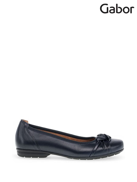 Gabor Blue Ashlene Leather Fashion Casual Shoes (G01793) | £90
