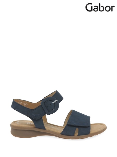 Gabor Blue Marion Nubuck Basic Sandals (G01796) | £85