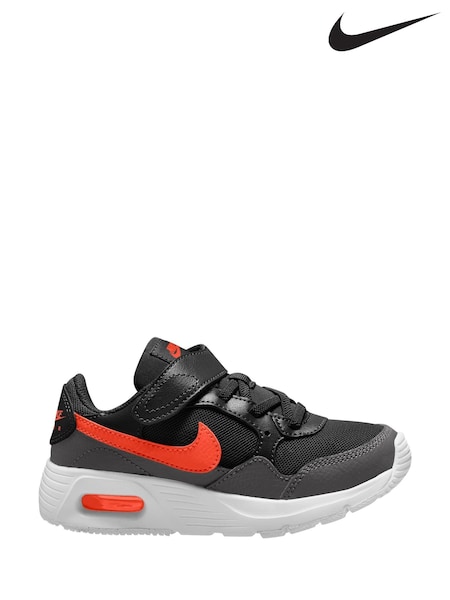 Nike Black Team Orange Junior Air Max SC Trainers (G01817) | £45