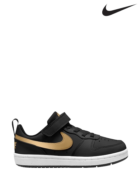 Nike Black/Gold Junior Court Borough Low Recraft Trainers (G01834) | £38