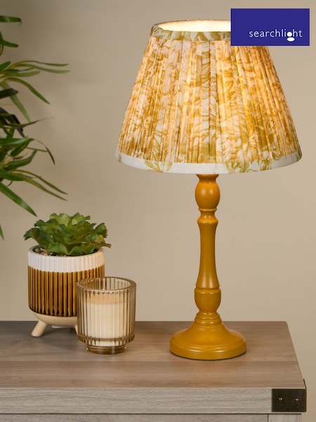 Searchlight Mustard Dorothy Spindle Table Lamp (G01983) | £32
