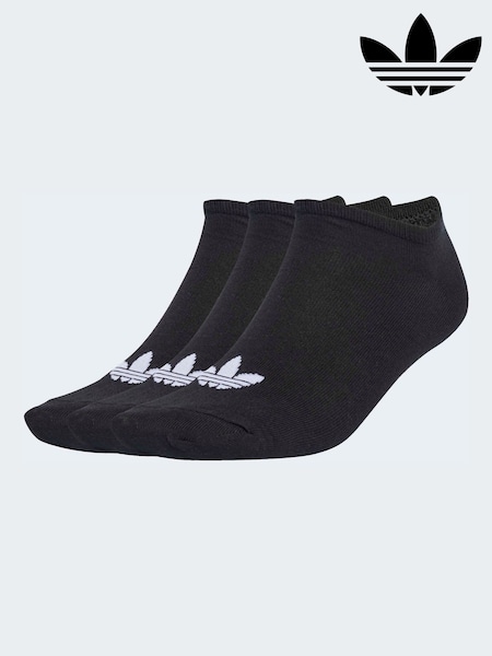 adidas Black Linear No Show Socks 3 Pack (G02046) | £0