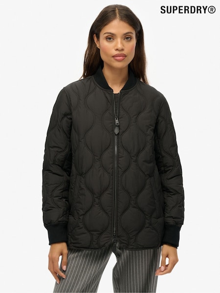 Superdry Black Short Quilted Liner Jacket (G02076) | £85