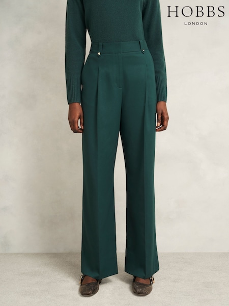 Hobbs Green Lucile Wide Trousers (G02128) | £119