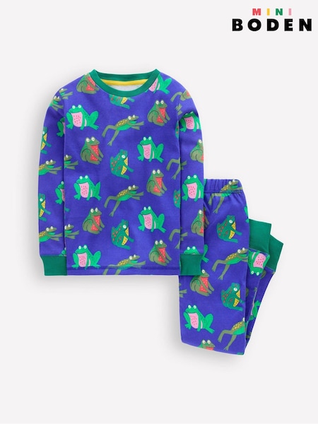 Boden Blue Snug Glow-in-the-Dark Pyjamas (G02296) | £27 - £32