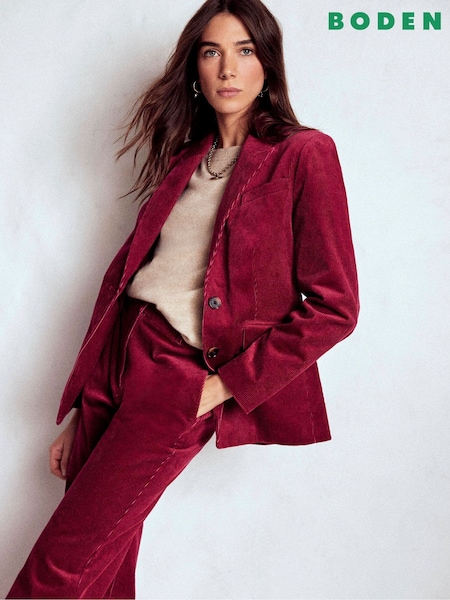 Boden Red Stamford Cord Blazer (G02712) | £129
