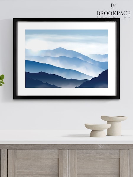 Brookpace Lascelles Multi Black Hand made in UK 'Morning Mist II' Photographic Wall Art In A Modern Matte Finish Box Frame  81 X 61Cm (G02791) | £215