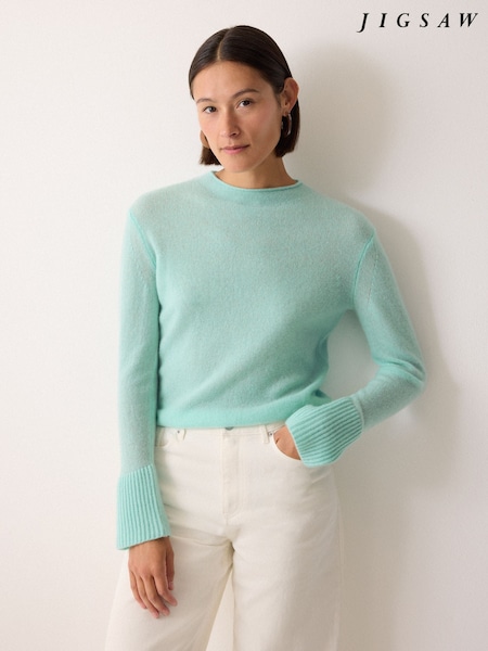 Jigsaw Blue Cloud Cashmere Eldon Jumper (G04125) | £149